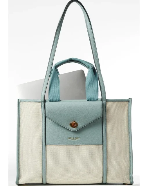 Luella Grey Giselle Blue Laptop Tote