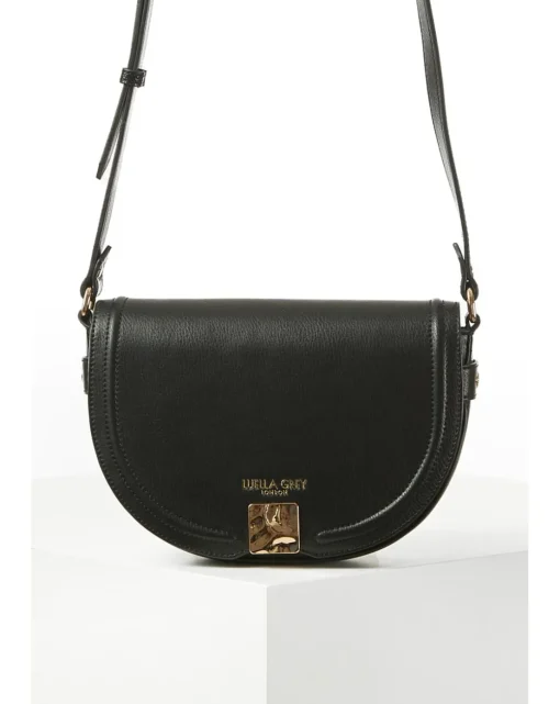 Luella Grey Tara Black Saddle Crossbody