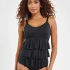 MAGISCULPT Illusion Ruffle Tummy Control Swimsuit