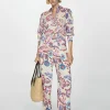 Mango Button Up Floral Shirt