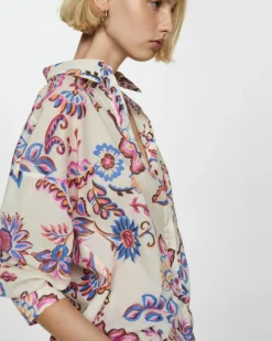 Mango Button Up Floral Shirt