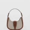 Mango Canvas & PU Shoulder Bag
