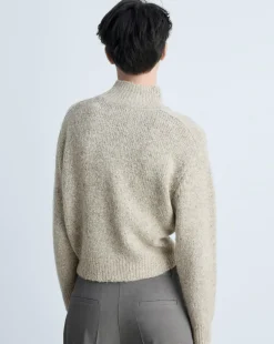 Mango Creme High Neck Sweater