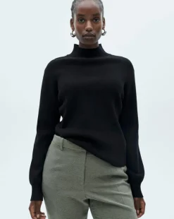 Mango High Neck Ribbed Sweater