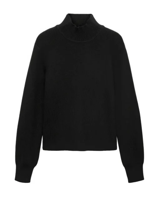 Mango High Neck Ribbed Sweater