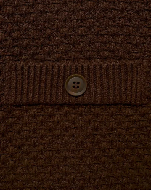 Mango Polo Neck Knitted Choco Jacket