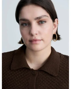 Mango Polo Neck Knitted Choco Jacket