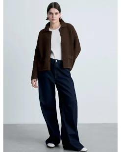Mango Polo Neck Knitted Choco Jacket