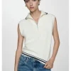Mango Stripe Knit Vest