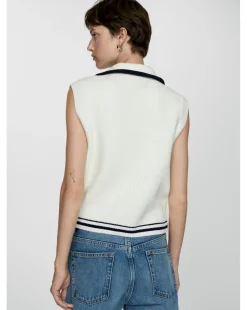 Mango Stripe Knit Vest