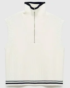 Mango Stripe Knit Vest