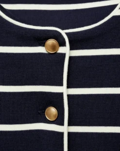 Mango Striped Knit Cardigan