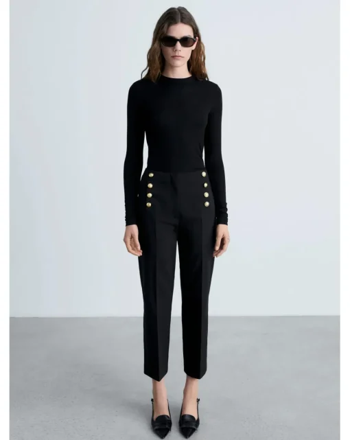 Mango Trousers Botones