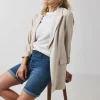 Mid Blue 24/7 Knee Denim Shorts