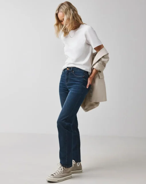 24/7 Mid Wash Straight Leg Jeans