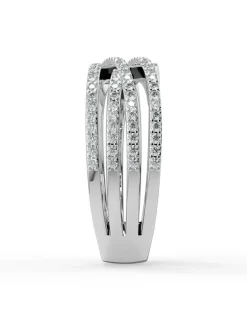 Moissanite 9ct White Gold 0.50ct total Cocktail Ring