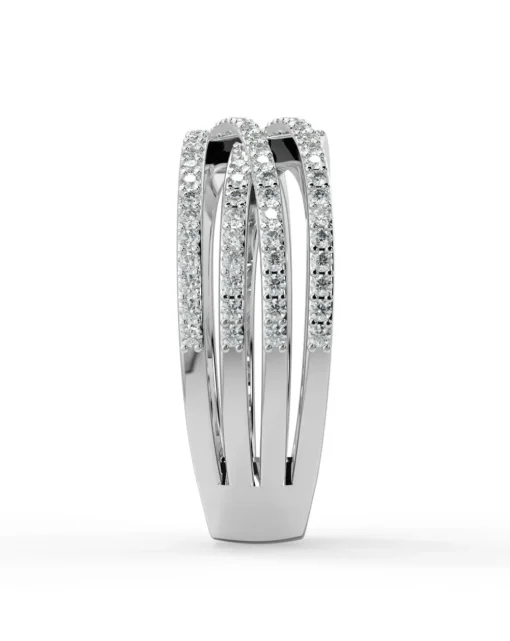 Moissanite 9ct White Gold 0.50ct total Cocktail Ring