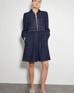 Monsoon Adeena Denim Mini Shirt Dress
