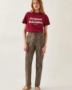 Monsoon Annie Leopard Print Straight Leg Jeans