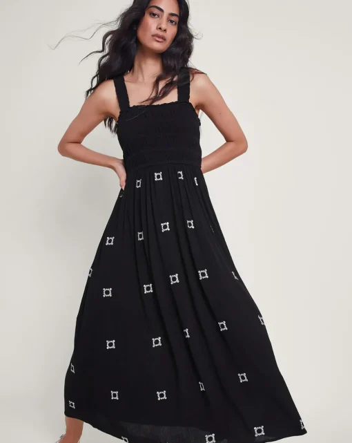 Monsoon Briar Shirred Maxi Dress