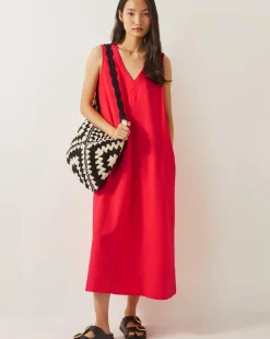 Monsoon Britt Sleeveless A-Line Midi Dress