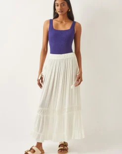 Monsoon Bryony Embroidered Maxi Skirt