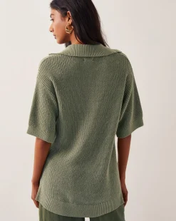 Monsoon Cece Short Sleeve Collar Jumper