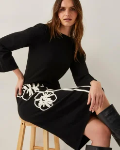 Monsoon Cee Cornelli Embroidered Knit Dress