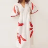 Monsoon Cerse Leaf Print Maxi Dress