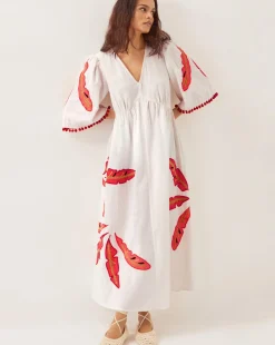 Monsoon Cerse Leaf Print Maxi Dress