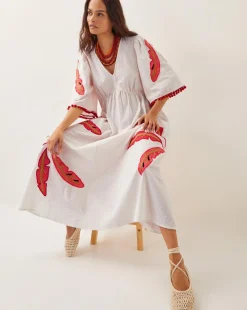 Monsoon Cerse Leaf Print Maxi Dress