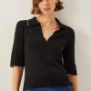 Monsoon Ciara Short Sleeve Collar Jumper