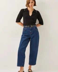 Monsoon Ciara Short Sleeve Collar Jumper