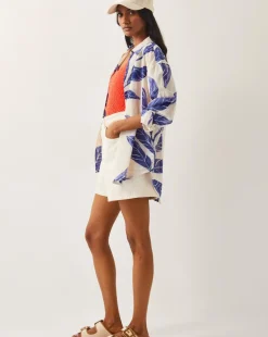 Monsoon Dinah Palm Print Cotton Shirt