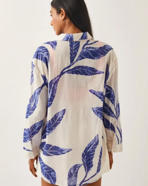 Monsoon Dinah Palm Print Cotton Shirt