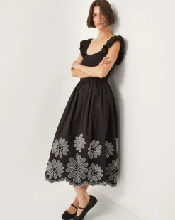 Monsoon Ella Frill Floral Midi Dress