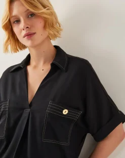 Monsoon Feyn Short Sleeve Utility Top