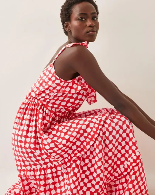 Monsoon Geena Woodblock Midi Dress