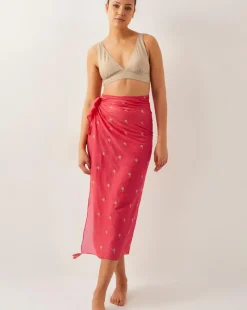 Monsoon Ivy Palm Embroidered Sarong