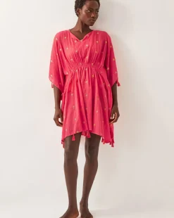 Monsoon Ivy Palm Embroidered Kaftan
