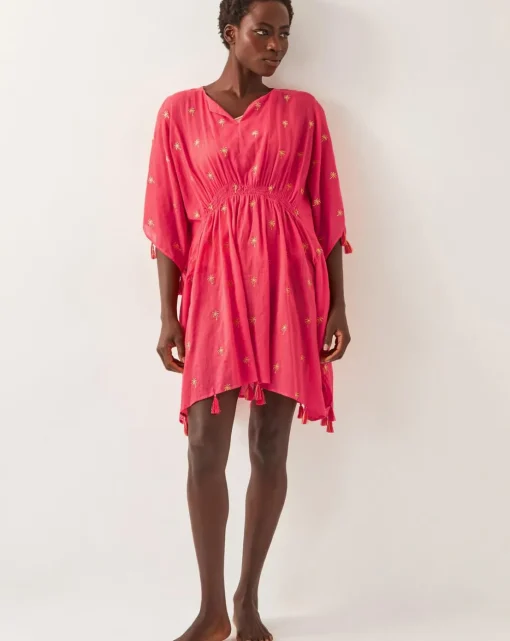 Monsoon Ivy Palm Embroidered Kaftan