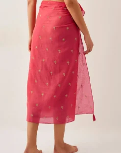 Monsoon Ivy Palm Embroidered Sarong