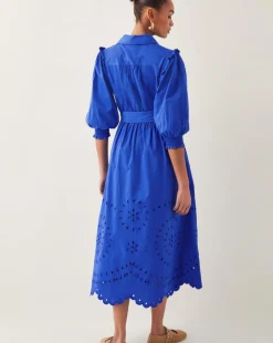 Monsoon Jules Broderie Midi Shirt Dress