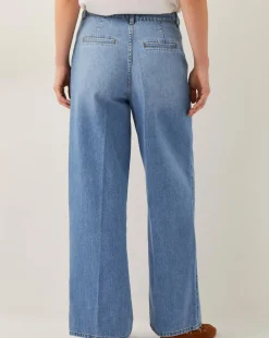 Monsoon Justine Pleat Wide Leg Jeans