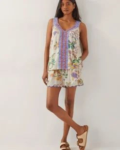 Monsoon Kaia Scallop Floral Shorts