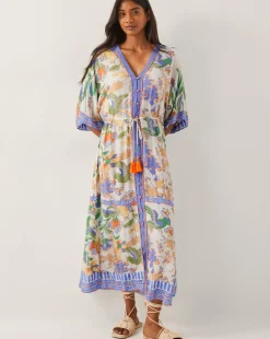 Monsoon Kaia Tropical Kaftan Midi Dress