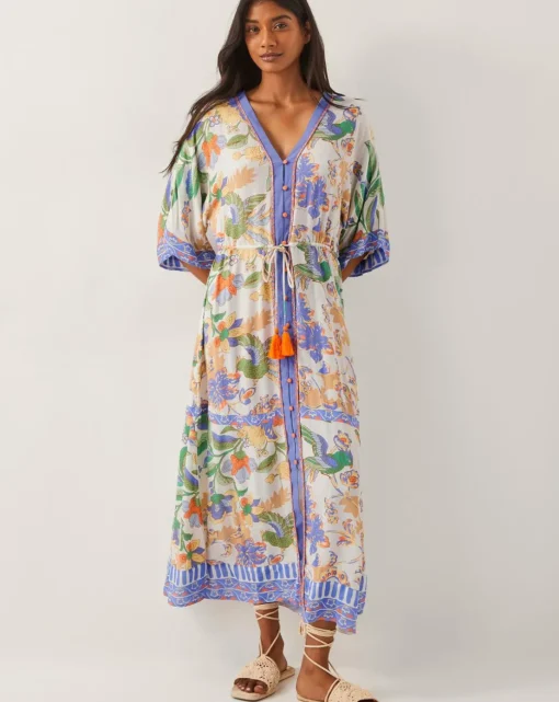 Monsoon Kaia Tropical Kaftan Midi Dress