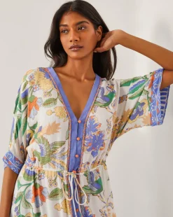 Monsoon Kaia Tropical Kaftan Midi Dress