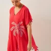 Monsoon Katie Embroidered Tassel Kaftan