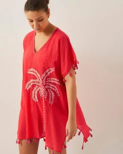 Monsoon Katie Embroidered Tassel Kaftan